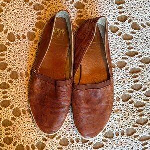 Frye Chestnut Leather Slip-On Shoes